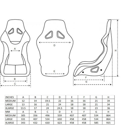 NRG - Fiber Glass Bucket Seat- Medium (FRP-310)