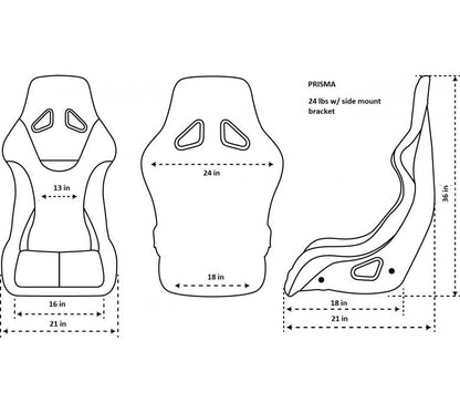 NRG - PRISMA SEAT (Green Alcantara)